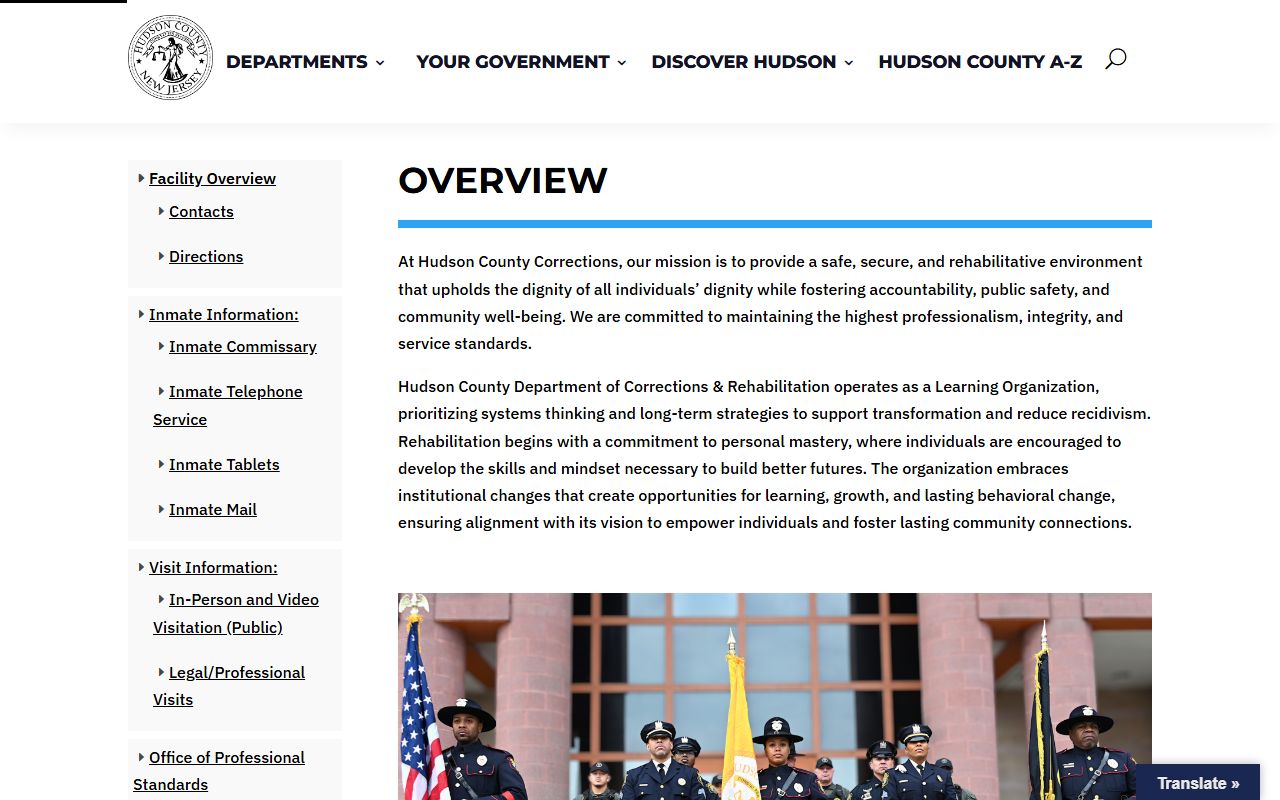 Hudson County Adult Correctional Center overview for Passaic County inmate lookup